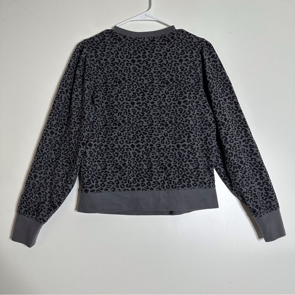 Rails Marcie charcoal mini cheetah print lounge sweatshirt - Picture 6 of 7